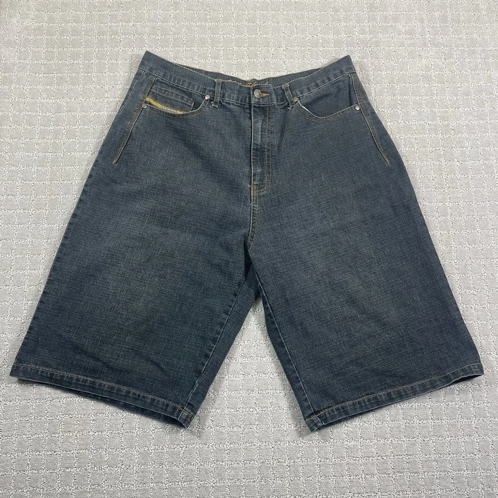 Old Skool Y2K Denim Jean Shorts Mens‎ 36 Skater Southpole JNCO Jorts